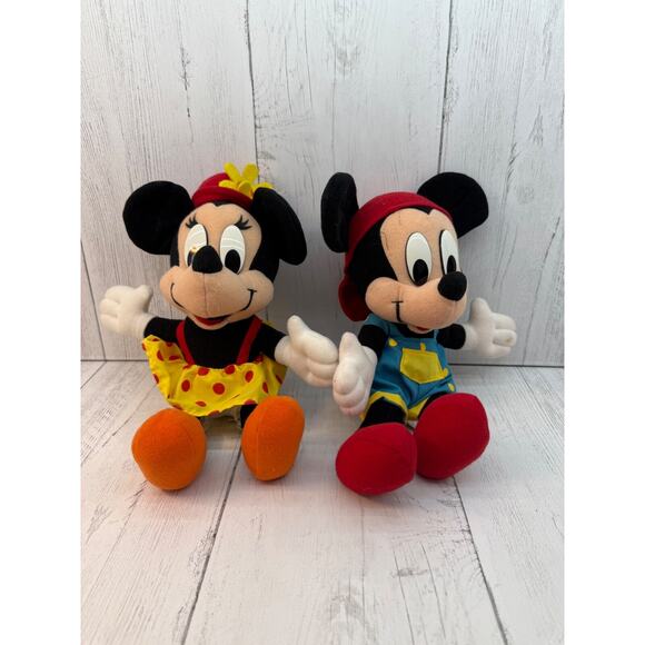 Disney Mickey and Minnie Plush Toys Mattel 1994 Toddler Toys Stuffed Figure - Picture 1 of 12